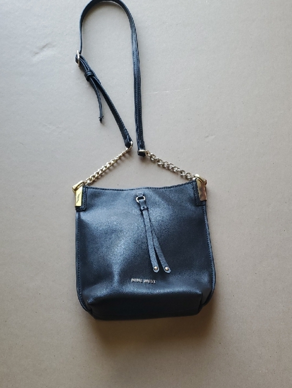 Nine West Black Crossbody with Gold Chain Accent - Picture 6 of 12